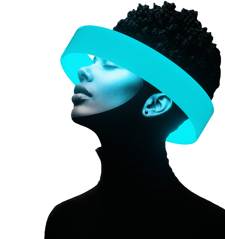 Premium digital marketing concept portrait